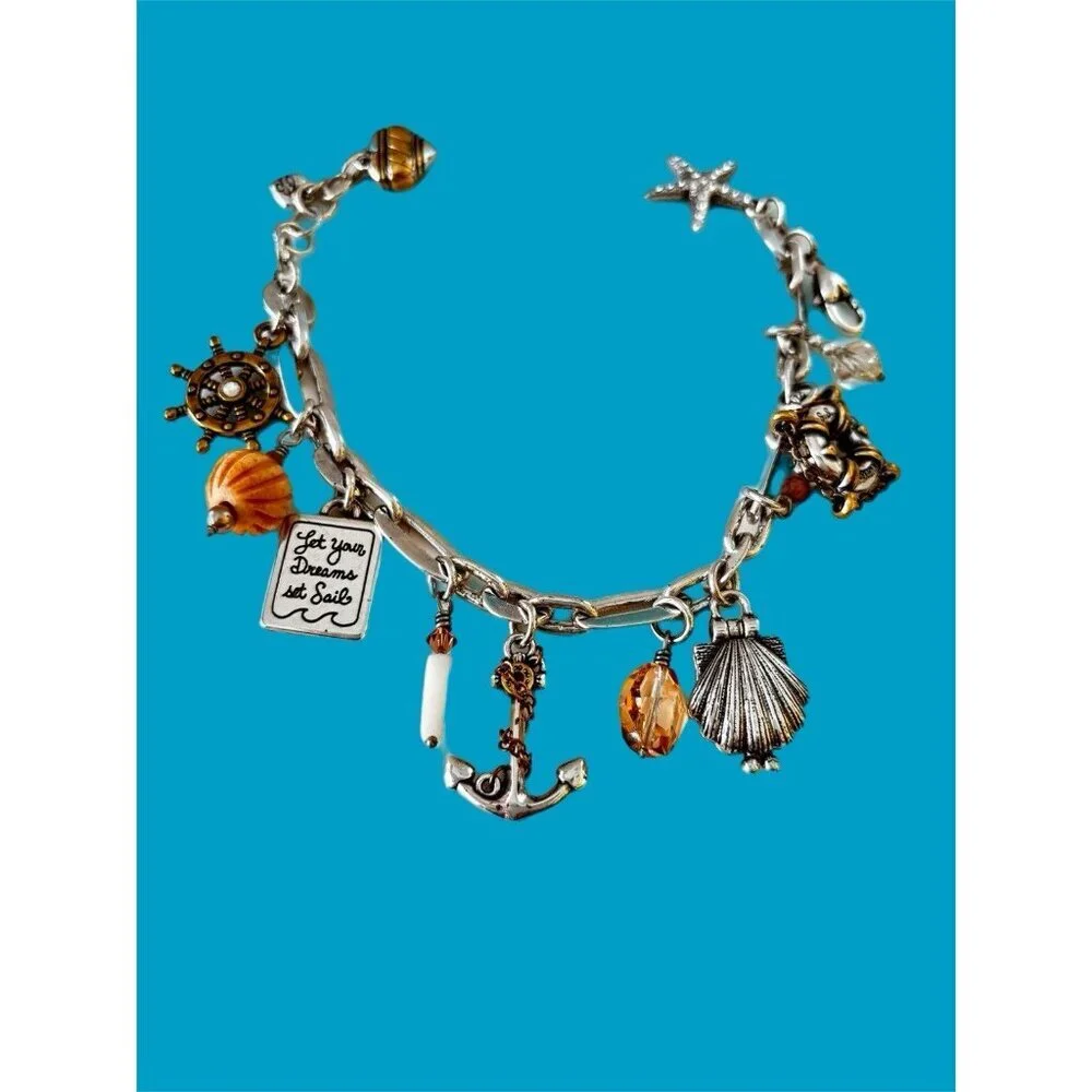 Brighton Ship to Shore nautical Beach sailing charm bracelet - Picture 8 of 8